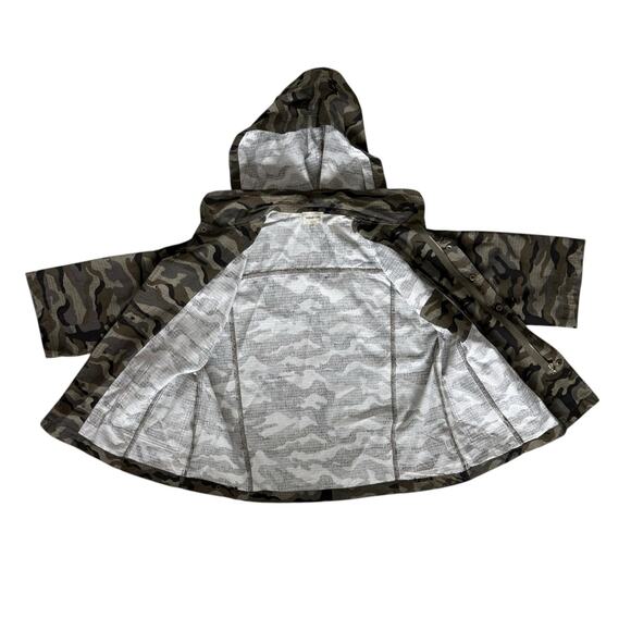 Sugarlips Green & Black Camo Print Jacket 3/4 Sleeves Boxy Lightweight Size XS - Picture 7 of 11